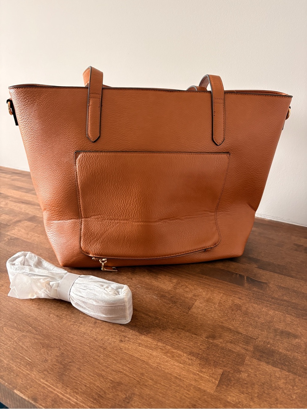 Poppy & Peonies Go-Getter Tote in Cognac - Picture 4 of 8